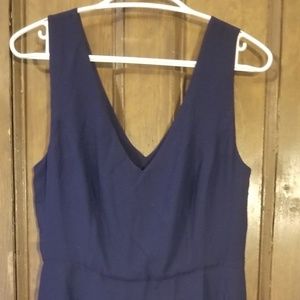 Modcloth long pleated blue dress